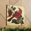 Male Cardinal Vintage Antique Retro Canvas Wall Art - This Art Print Makes the Perfect Gift for any Nature Lover. Decor You Can Love.