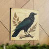 Crow Vintage Antique Retro Canvas Wall Art - This Art Print Makes the Perfect Gift for any Nature Lover. Uplifting Decor.