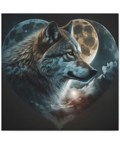 75767 273 400x480 - Whimsical Wolf Heart Vintage Antique Retro Canvas Wall Art - This Art Print Makes the Perfect Gift. Fit's just about any de