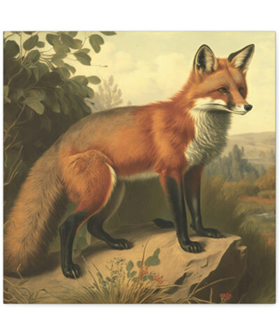 75767 400x480 - Red Fox Vintage Antique Retro Canvas Wall Art - This Art Print Makes the Perfect Gift for any Nature Lover. Decor You Can L