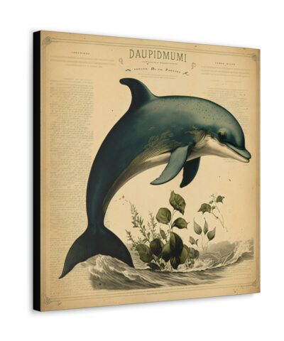 75767 99 400x480 - Dolphin Vintage Antique Retro Canvas Wall Art - This Art Print Makes the Perfect Gift for any Nature Lover. Decor You Can Lov