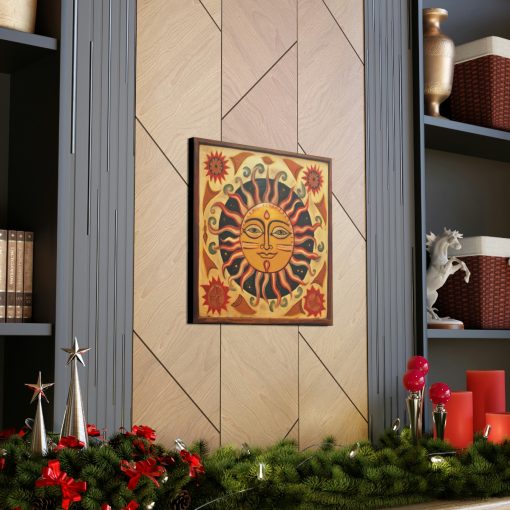 Rustic Folk Celestial Sun Canvas Gallery Wraps – Perfect Gift for Your Country Farm Friends