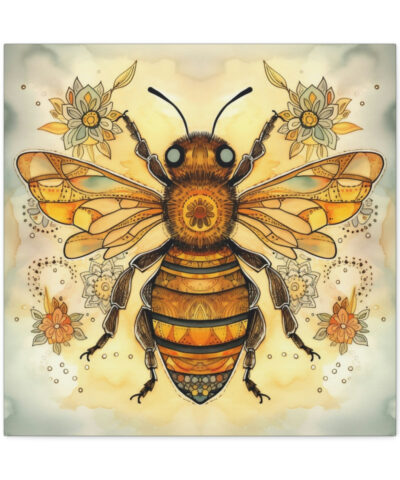 75773 28 400x480 - Rustic Folk Honey Bee Canvas Gallery Wraps - Perfect Gift for Your Country Farm Friends