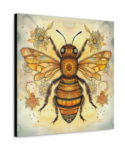 75773 29 400x480 - Rustic Folk Honey Bee Canvas Gallery Wraps - Perfect Gift for Your Country Farm Friends