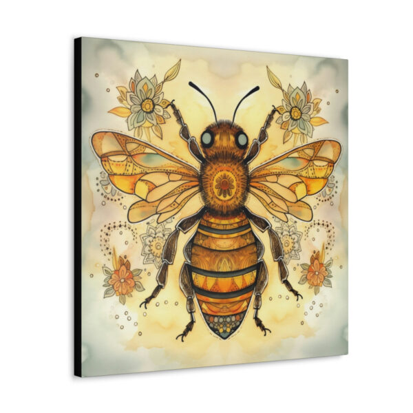 Rustic Folk Honey Bee Canvas Gallery Wraps – Perfect Gift for Your Country Farm Friends