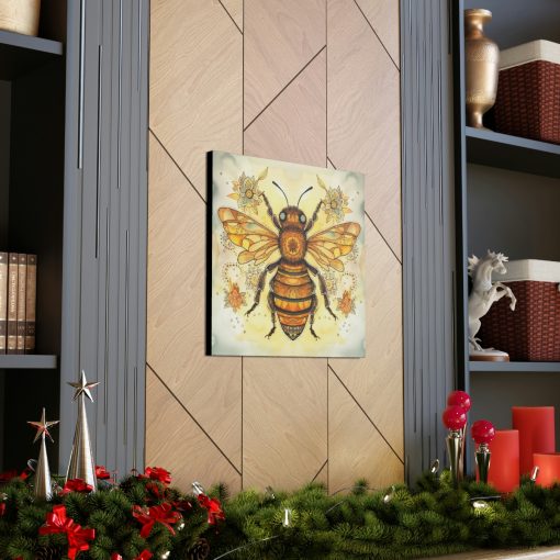 Rustic Folk Honey Bee Canvas Gallery Wraps – Perfect Gift for Your Country Farm Friends