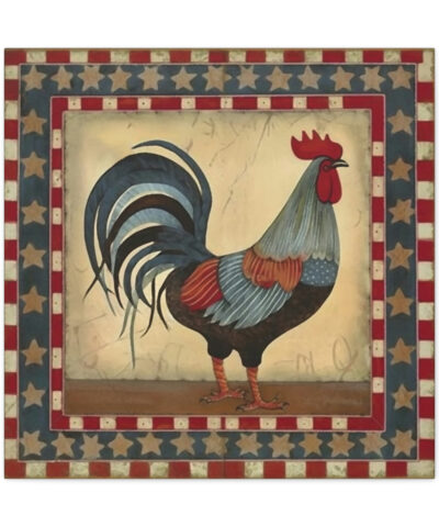 75773 49 400x480 - Rustic Folk Rooster Design Canvas Gallery Wraps - Perfect Gift for Your Country Farm Friends