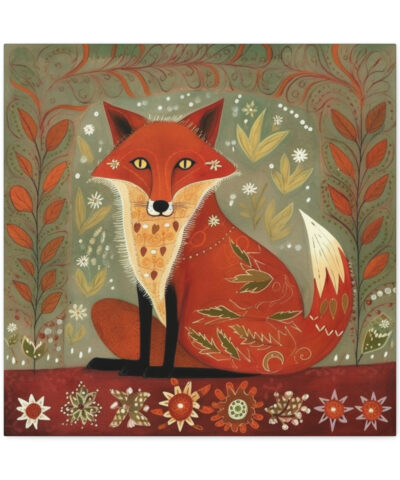 75773 56 400x480 - Rustic Folk Art Red Fox Design Canvas Gallery Wraps - Perfect Gift for Your Country Farm Friends