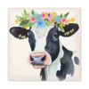 Rustic Folk Art Holstein Cow in Field Canvas Gallery Wraps – Perfect Gift for Your Country Farm Friends