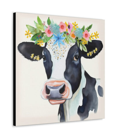 75773 85 400x480 - Rustic Folk Art Holstein Cow Portrait Canvas Gallery Wraps - Perfect Gift for Your Country Farm Friends