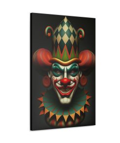 Evil Crazy Insane Spooky Clowns – Mr. Terrifier the Clown from Hell Canvas Gallery Wraps