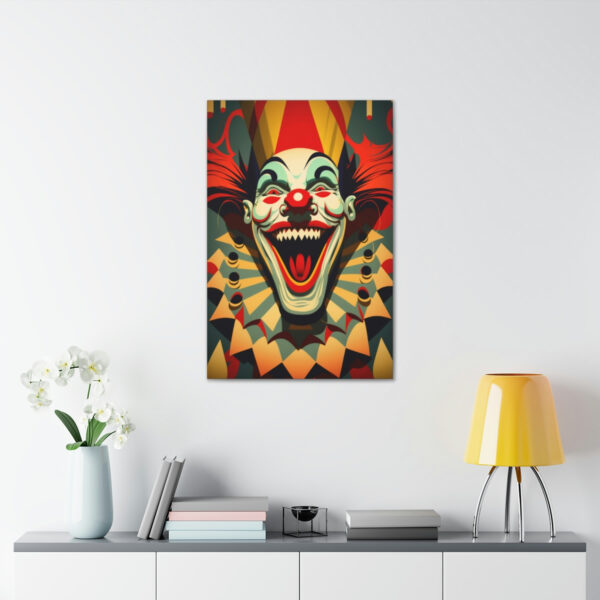 Spooky Crazy Insane Evil Clowns – Mr. Terrifier the Clown from Hell Canvas Gallery Wraps