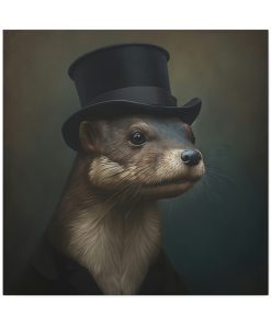 75778 7 247x296 - Otter Portrait Vintage Antique Retro Canvas Wall Art - This Art Print Makes the Perfect Gift for any Nature Lover. Decor.
