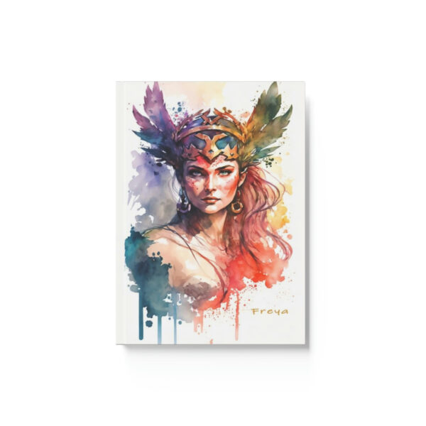 Freya the Goddess Notebook – Watercolor Portrait – Hard Backed Journal
