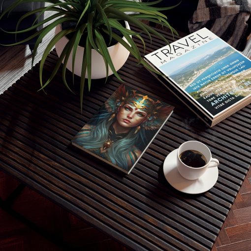 Freya the Goddess Notebook – Turquois – Hard Backed Journal