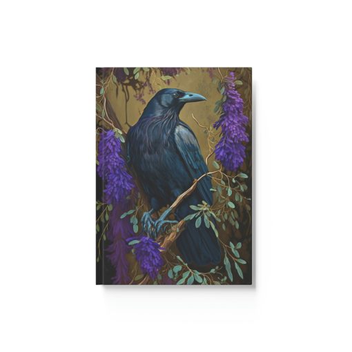 Raven Notebook – Purple Raven – Hard Backed Journal