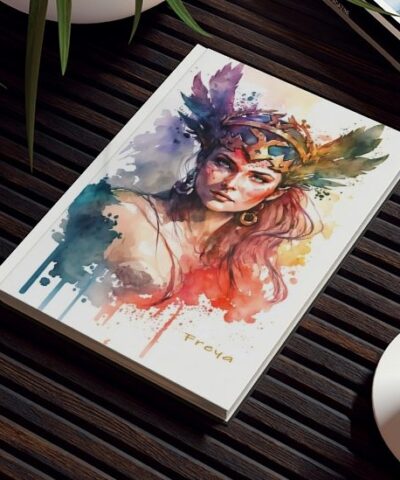 76903 133 e1679757009204 400x480 - Freya the Goddess Notebook - Watercolor Portrait - Hard Backed Journal