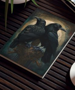 Raven Notebook – Two Ravens on the Hilt of a Sword – Hard Backed Journal