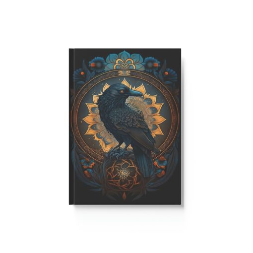 Raven Notebook – Mandala – Hard Backed Journal