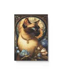 Siamese Cat Notebook – Stained Glass Window – Cat Inspirations – Hard Backed Journal