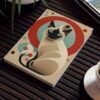 Siamese Cat Notebook – Seventies – Cat Inspirations – Hard Backed Journal
