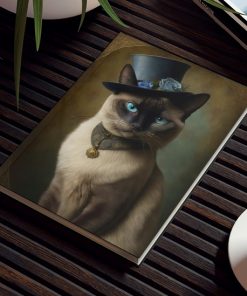 Siamese Cat Notebook – Top Hat – Cat Inspirations – Hard Backed Journal