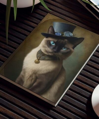 76903 231 e1679737535174 400x480 - Siamese Cat Notebook - Top Hat - Cat Inspirations - Hard Backed Journal