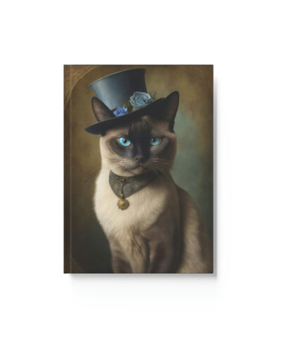 76903 232 400x480 - Siamese Cat Notebook - Top Hat - Cat Inspirations - Hard Backed Journal