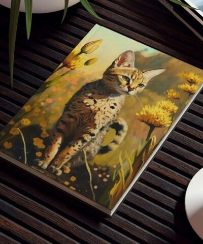 Savannah Cat Notebook – The Adventure – Cat Inspirations – Hard Backed Journal
