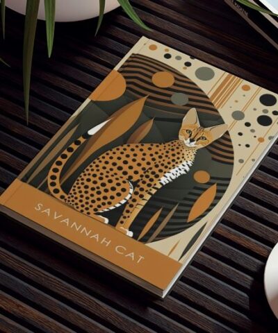 76903 310 e1679737896921 400x480 - Savannah Cat Notebook - Modern - Cat Inspirations - Hard Backed Journal