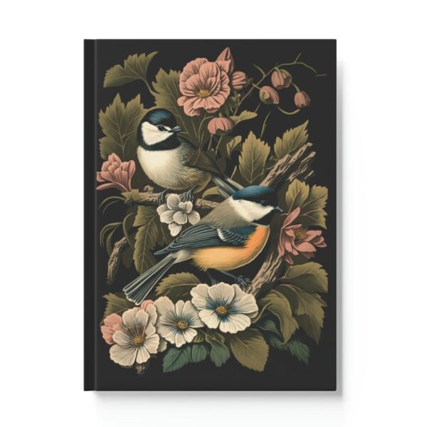 Night Time Chickadees Hard Backed Journal