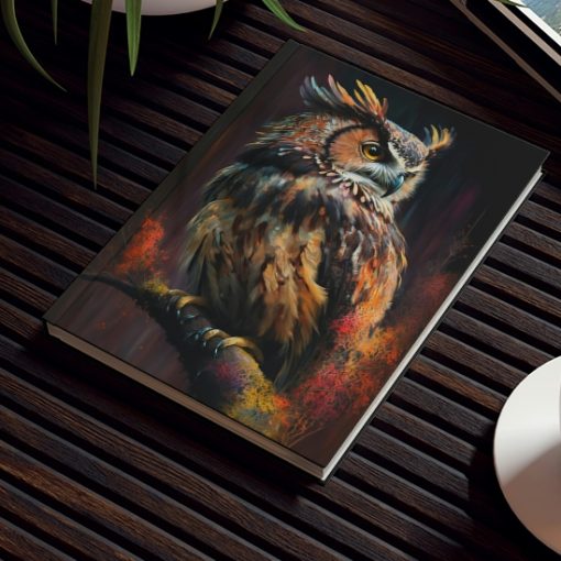 Owl Inspirations – Acrylic Owl Painting – Hard Backed Journal