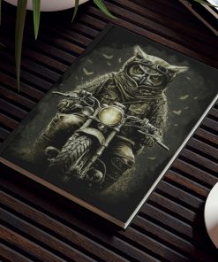 Owl Inspirations – Motorcycle Owl – Hard Backed Journal