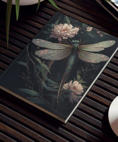76903 533 e1679762590851 400x480 - Dragonfly Inspirations - Dragonfly on Lily Pad -  Hard Backed Journal