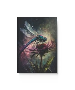 Dragonfly Inspirations – Dragonfly on Thistle –  Hard Backed Journal