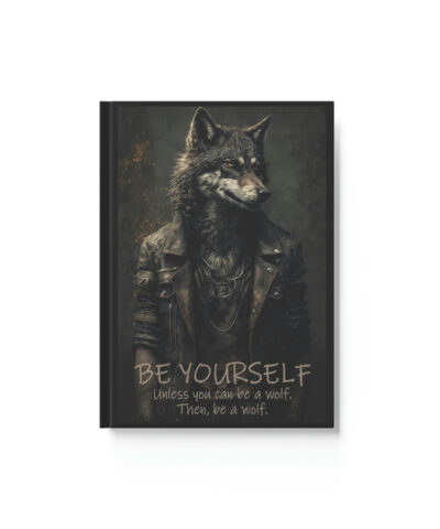 76903 591 400x480 - Wolf Inspirational Quotes - Be Yourself Unless You Can Be a Wolf - Then, Be a Wolf - Hard Backed Journal