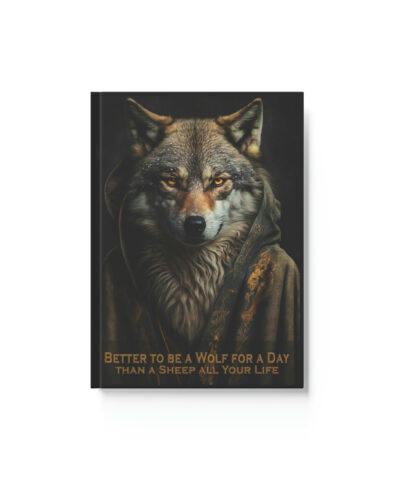 76903 605 400x480 - Wolf Inspirational Quotes - Better to Be a Wolf for a Day Than a Sheep All Your Life - Hard Backed Journal