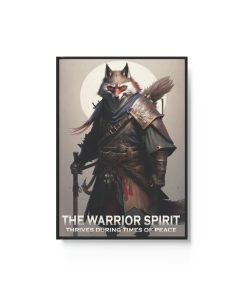 Wolf Inspirational Quotes – The Warrior Spirit Thrives During Times of Peace – Hard Backed Journal