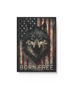 Wolf Inspirational Quotes – Born Free – Hard Backed Journal