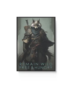 Wolf Inspirational Quotes – Remain Wild, Free, and Hungry – Hard Backed Journal