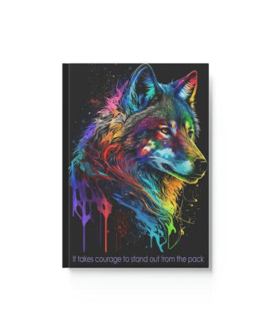 76903 724 400x480 - Wolf Inspirations - It Takes Courage to Stand Out From the Pack - Hard Backed Journal