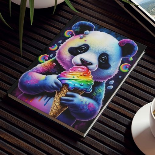 Loving the Ice Cream Cone Panda Family Hard Backed Journal