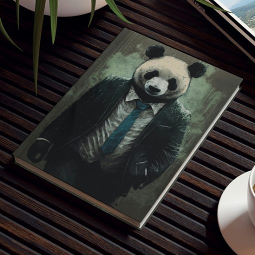 Home from Work Panda Family Hard Backed Journal