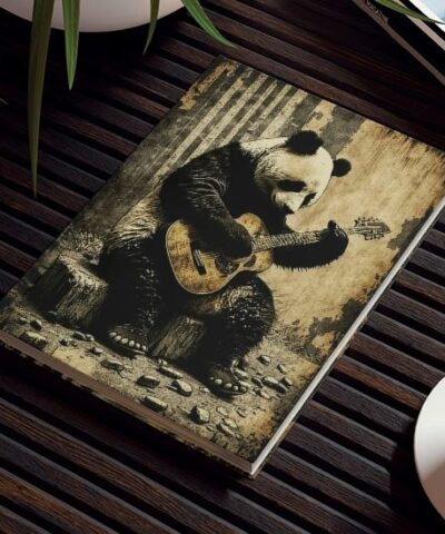 76903 821 e1679831108823 400x480 - Folk Guitar Panda Bear Hard Backed Journal