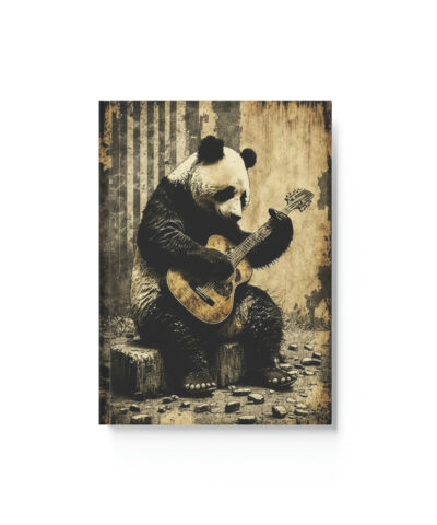 76903 822 400x480 - Folk Guitar Panda Bear Hard Backed Journal