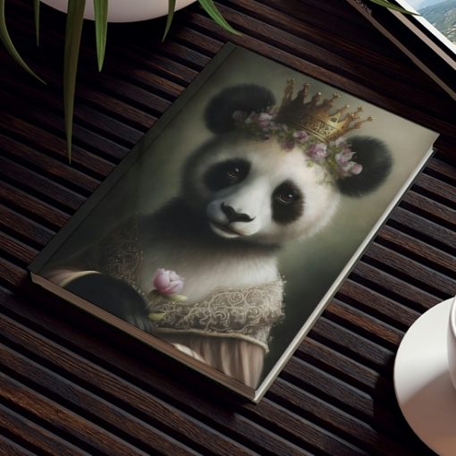 Princess Panda Bear Hard Backed Journal