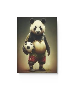 Soccer Panda Bear Hard Backed Journal
