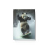Snowboarding Panda Bear in Battle Gear Hard Backed Journal