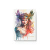 Freya the Goddess Notebook - Watercolor Portrait - Hard Backed Journal