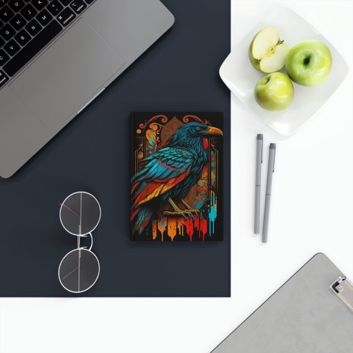 Raven Notebook -Acrylic Paint – Hard Backed Journal